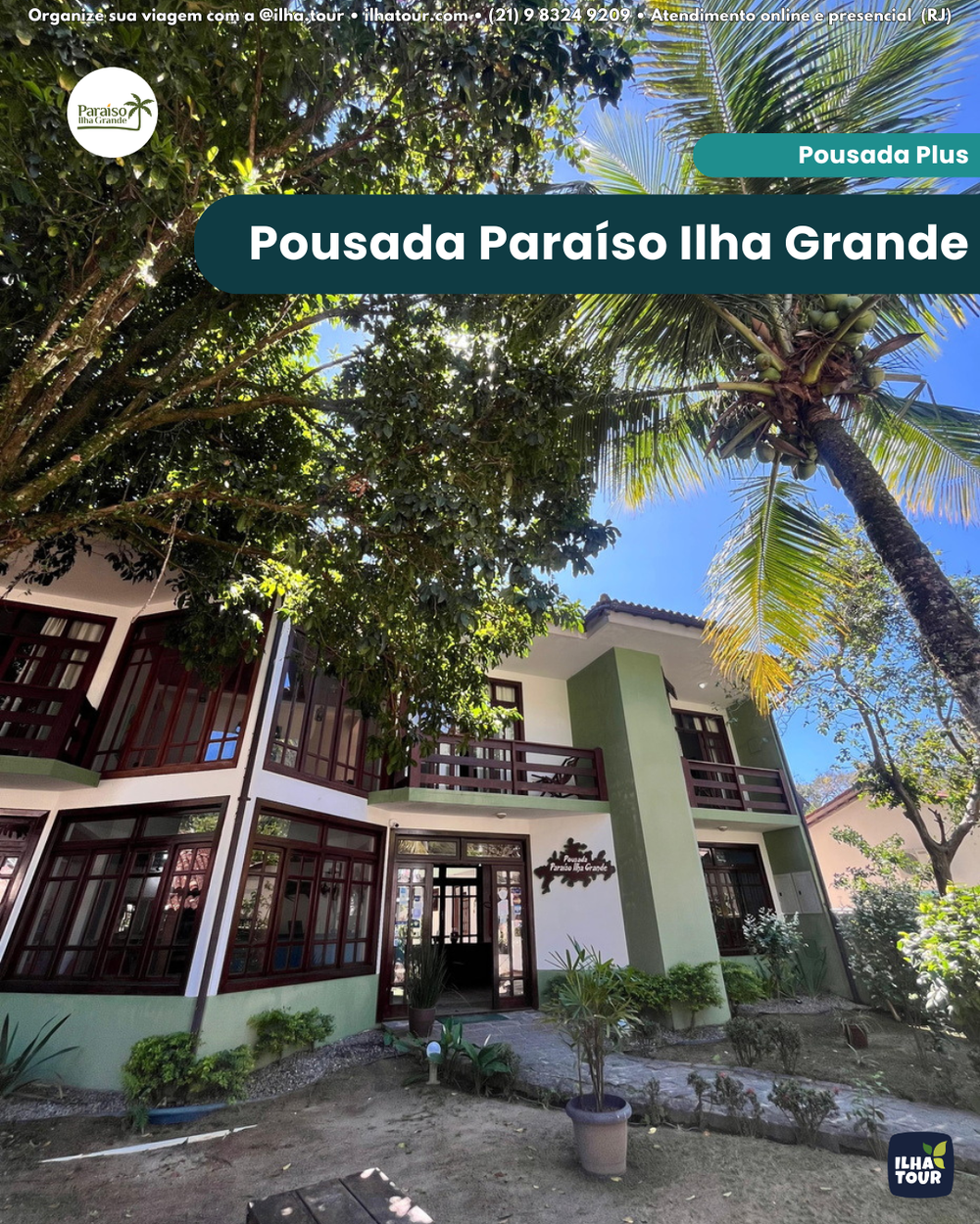 Pousada Paraíso Ilha Grande — hospedagem na Vila do Abraão, Ilha Grande