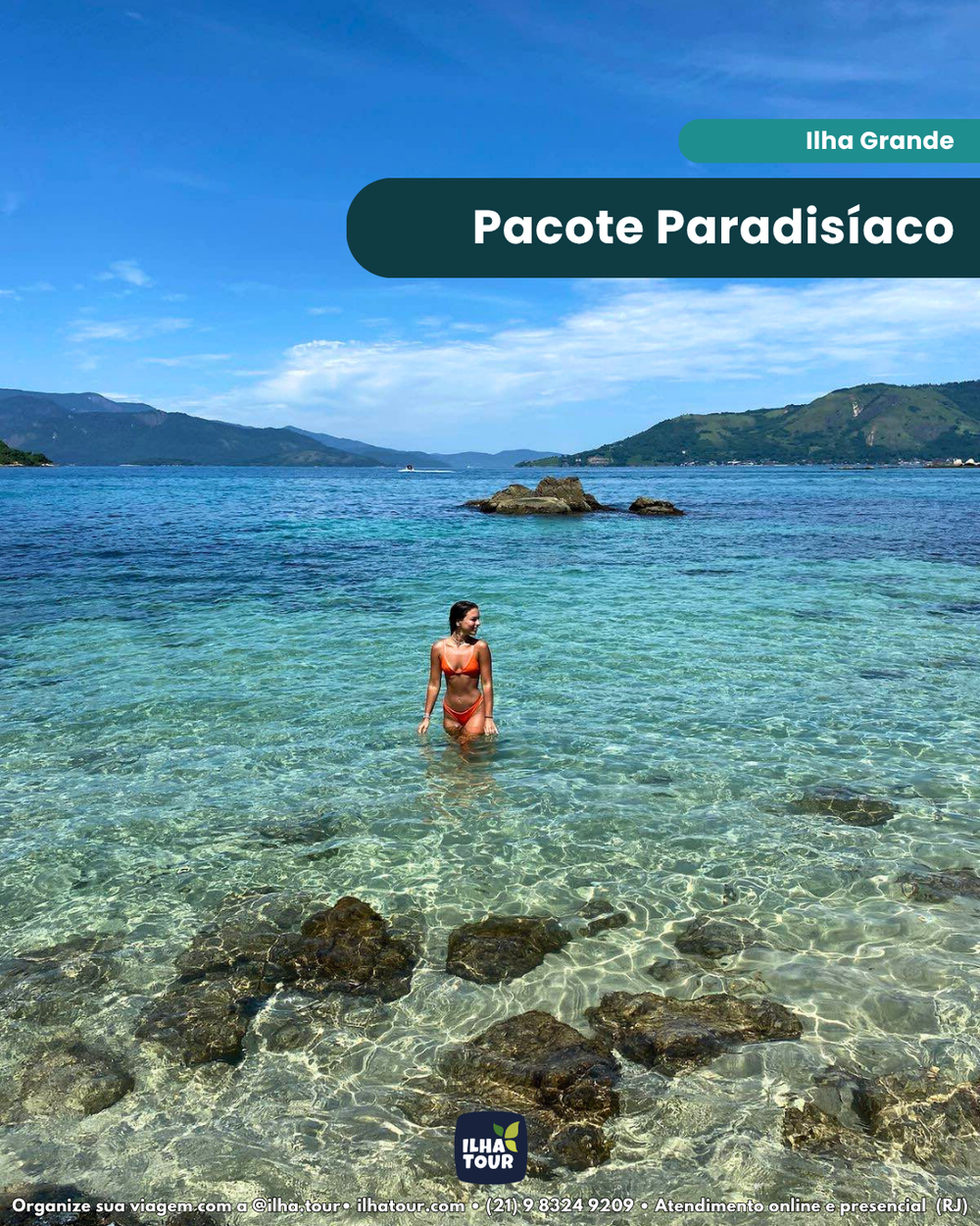 Pacote Paradisíaco — pacote de viagem para a Ilha Grande, com a Ilha Tour