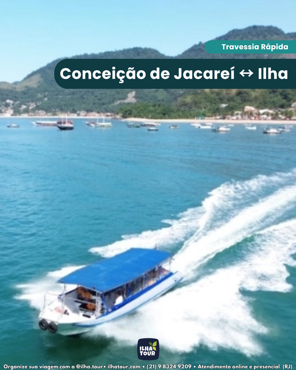 Travessia Conceição de Jacareí - Ilha Grande — travessia de barco para a Ilha Grande
